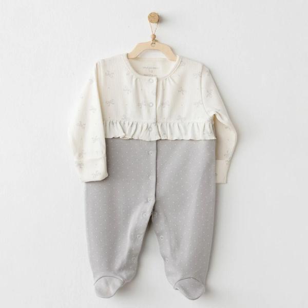 Andywawa AC26255 Baby Bow Bliss Tulum Ecru Grey - Image 1