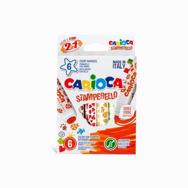 Carioca Stamperello Yıkanabilir Keçeli Boya Kalemi 6Lı - Image 1