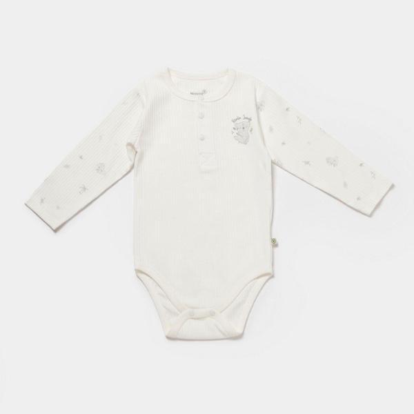 Bibaby Biorganic Koala Jungle Uzun Kol Bebek Body 56973 Gri - Image 1