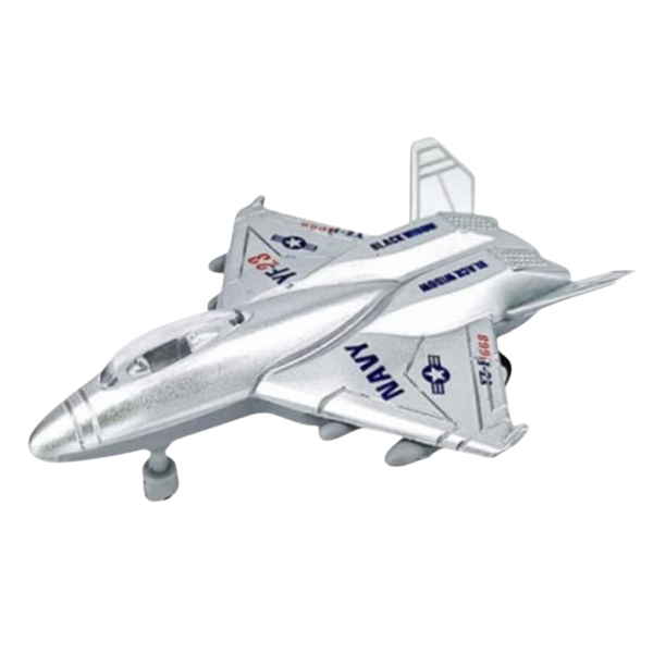 Çek Bırak Mini Metal Uçak - Gri - Image 1