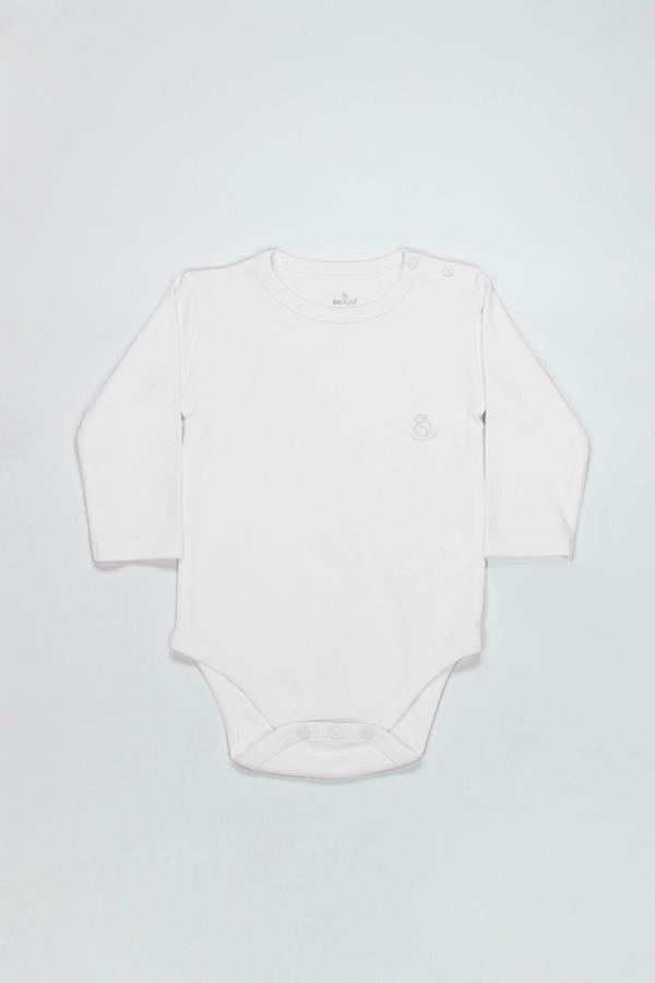 Bistyle Natural Basic Style Uzun Kol Body 17104 Beyaz - Image 1