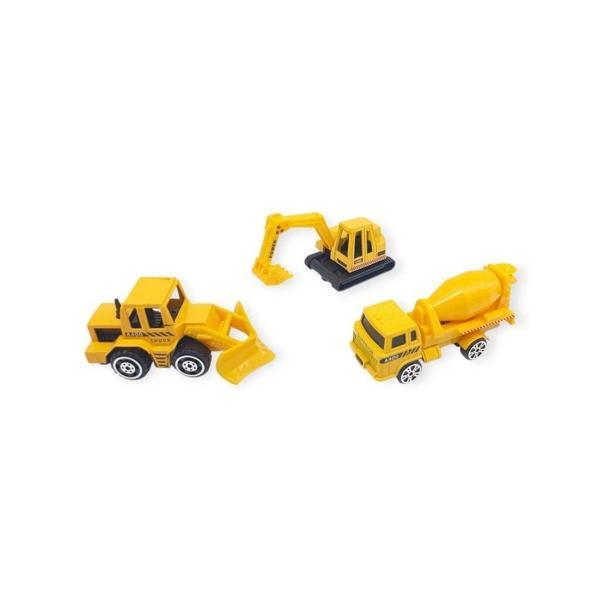 3'lü İş Makinaları Road Seti - Die Cast - DS044 - İnşaat - Image 1