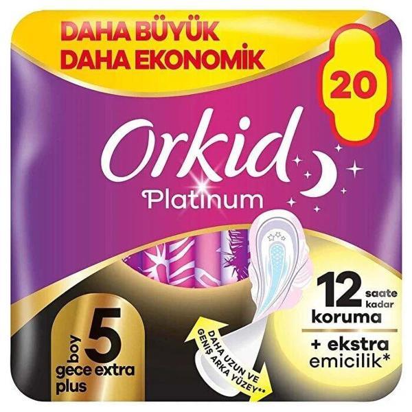 Orkid Ultra Platinum Gece Ekstre Plus Ped 20'Li - Image 1