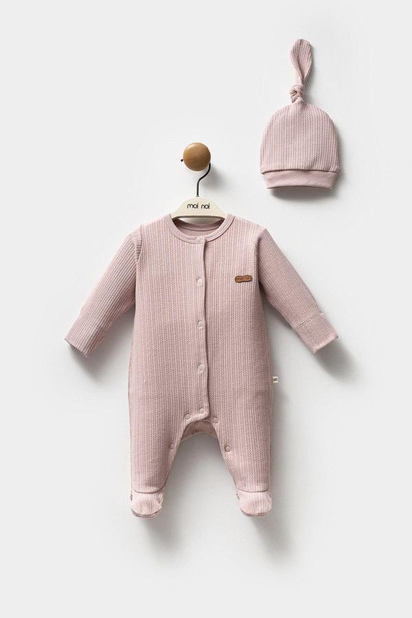 Moi Noi Şapkalı Tulum MNB1236 Mürdüm - Image 1