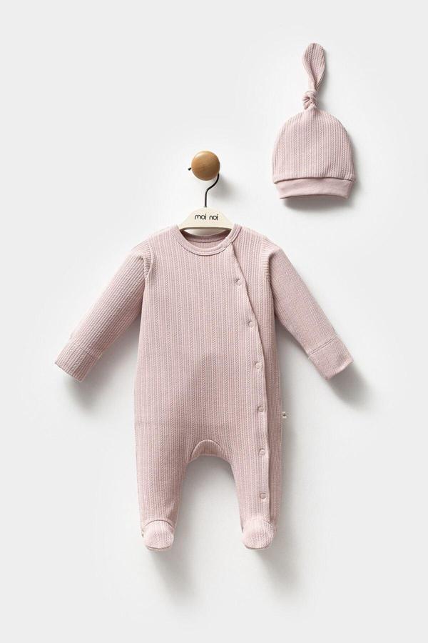 Moi Noi Şapkalı Tulum MNB1235 Mürdüm - Image 1