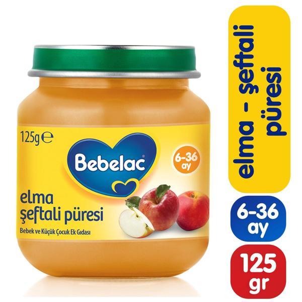 Bebelac Elma Şeftali Püresi Kavanoz Maması 125 Gr - Image 1