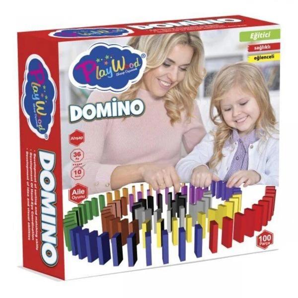 PlayWood Kutuda Ahşap Domino Oyunu - Image 1