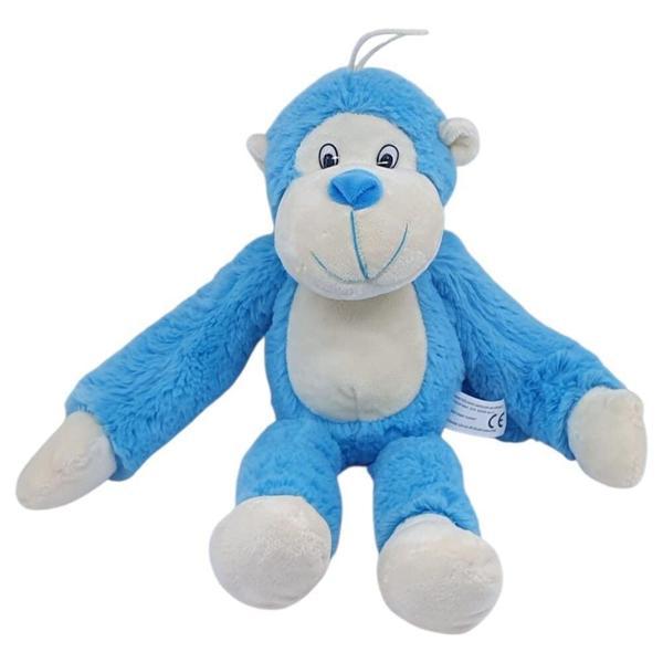 Peluş Maymun 40 cm - Yumuşak Peluş - G5501 - Mavi - Image 1