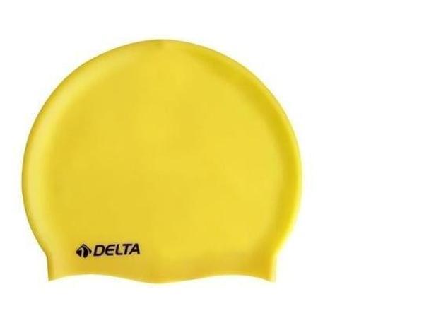 Delta Swimming Cap DS 255 - Silikon Bone Deluxe Yüzücü Havuz ve Deniz - Sarı - Image 1
