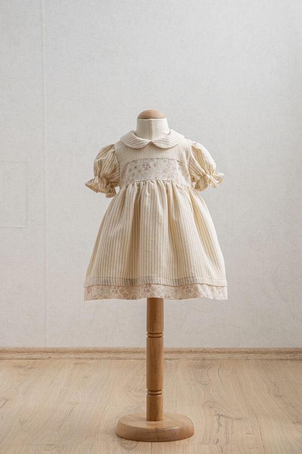 Tongs Baby Bebek Elbise 3943 Bej - Image 1