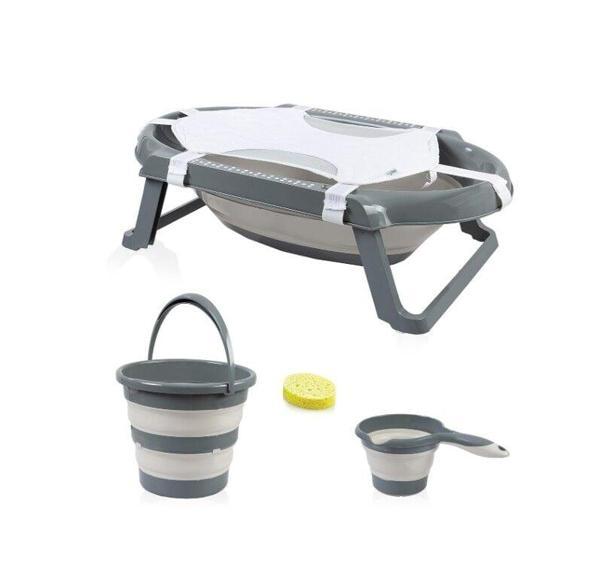 BabyJem Katlanır Banyo 5'Li Küvet Seti 596 Antrasit - Image 1