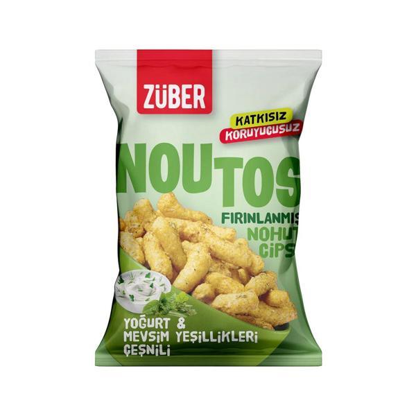 Züber Noutos Fırın Nohut Cipsi 55 Gr Yoğurt ve Mevsim Yeşillikleri - Image 1