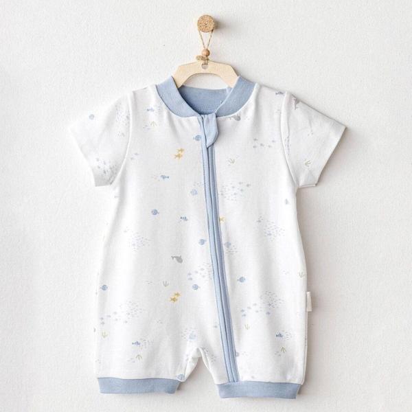 Andywawa AC25605 Ocean İs My Happy Place Bebek Tulum White - Image 1