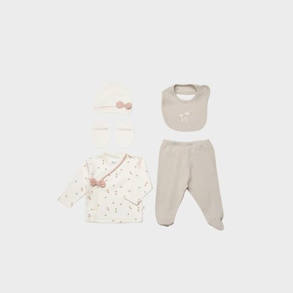 Bibaby Biorganic Sweet Lady 5 Parça Hastane Çıkış Seti 62363 Light Beige - Image 1