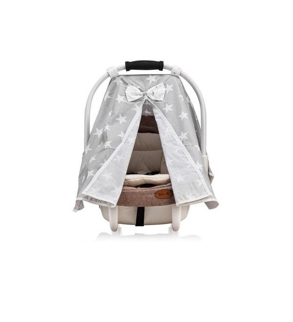 Moje Taşıma Koltuğu Ana Kucağı Örtüsü Yıldız Gri - Image 1