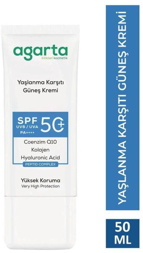 Agarta Doğal Güneş Kremi Yaşlanma Karşıtı 50 SPF 50 ml - Image 1