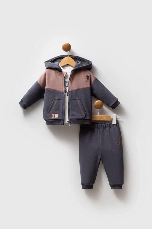 U.S. Polo Assn 3'lü Takım USB2561 Füme - Image 1