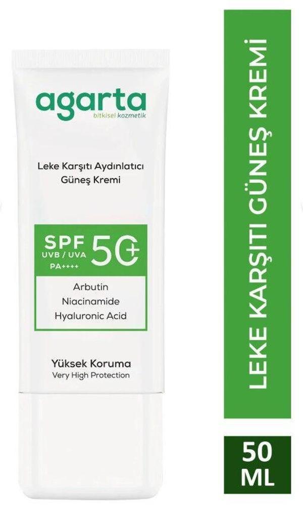 Agarta Doğal Güneş Kremi Leke Karşıtı Aydınlatıcı 50 SPF 50 ml - Image 1