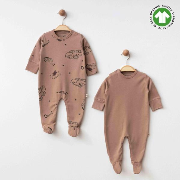 Eslenza Baby Organik 2'li Tulum 0049 Kahve - Image 1