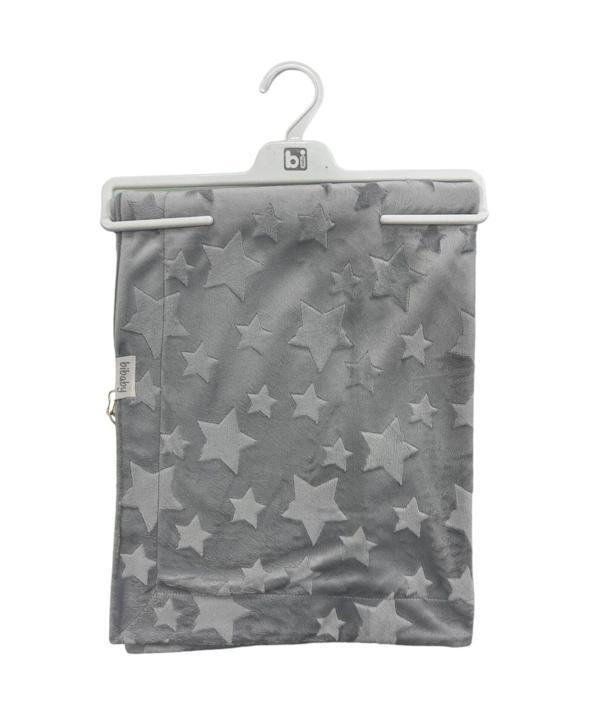 Bibaby Jacquard Star 82x90 Battaniye 64726 Grey - Image 1
