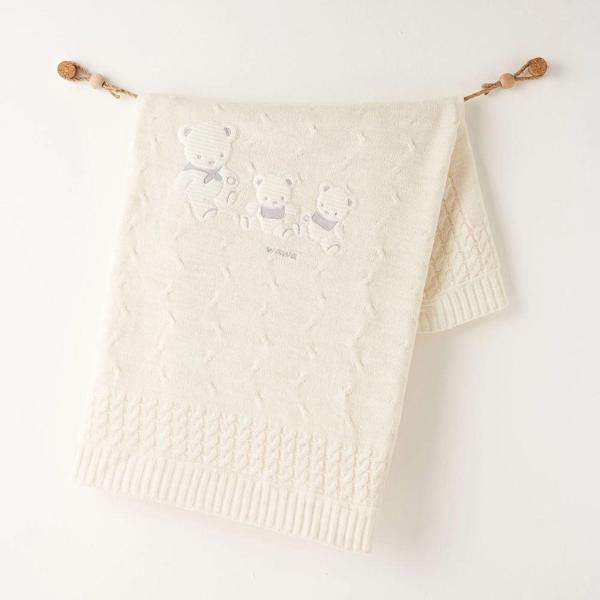 Andywawa AC26341 Triko Battaniye 85x100 Ekru - Image 1