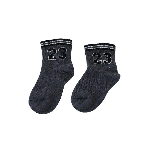 Bibaby Biorganic Number Yaş Kısa Soket Çorap 68422 Gri - Image 1