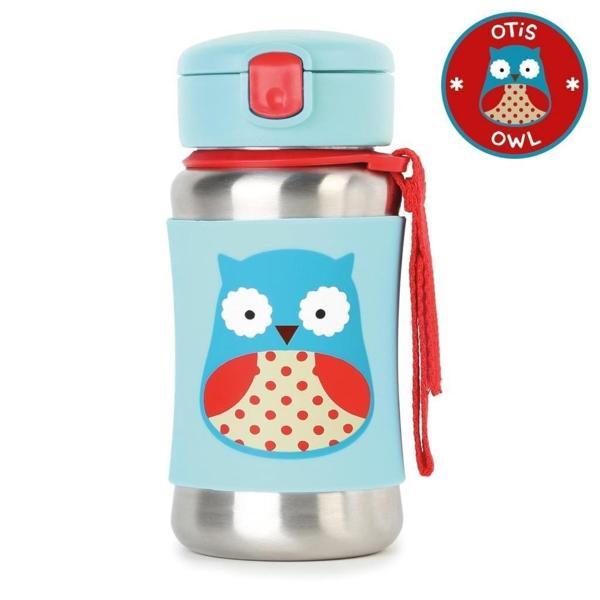 Skip Hop Zoo Pipetli Paslanmaz Çelik Suluk 350 ml Baykuş - Image 1