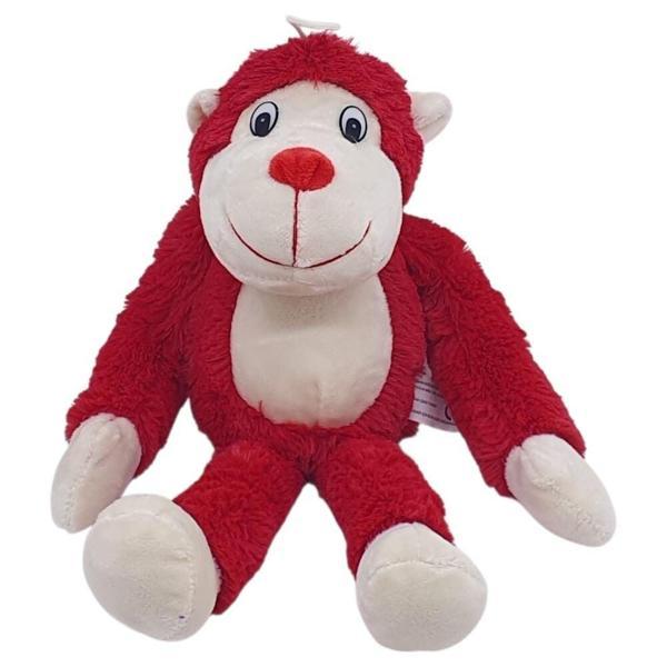 Peluş Maymun 40 cm - Yumuşak Peluş - G5501 - Kırmızı - Image 1