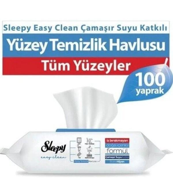 Sleepy Çamaşır Suyu Katkılı Yüzey Temizleme Havlusu 100lü - Image 1