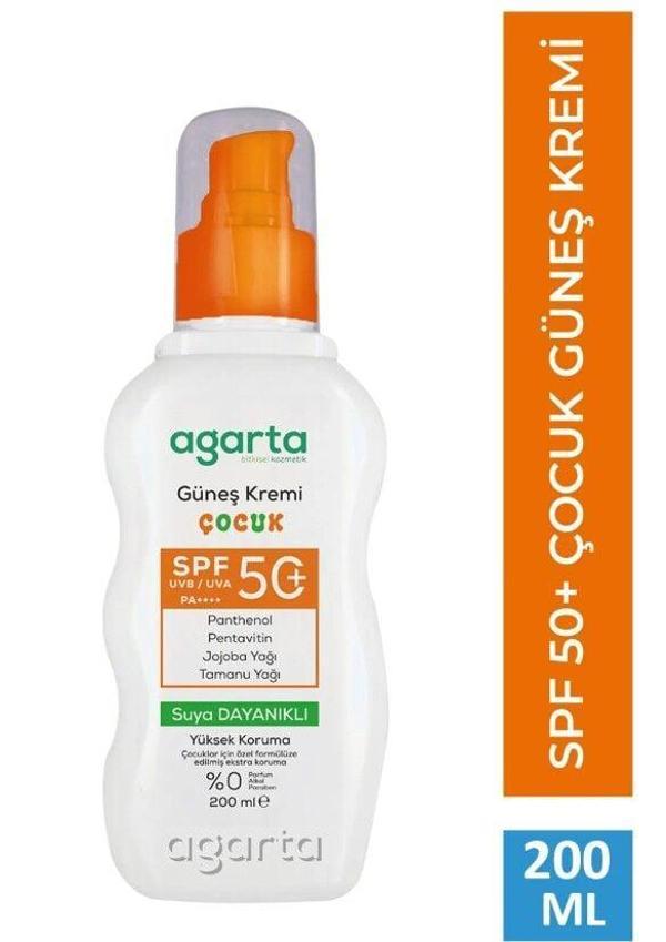 Agarta Doğal Güneş Kremi Çocuk 50 SPF 200 ml - Image 1