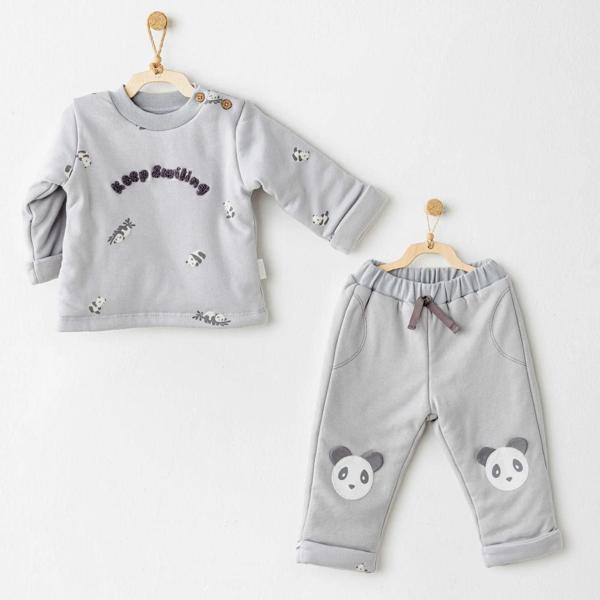 Andywawa AC26028 Fiber Keep Smiling 2'li Takım Grey - Image 1