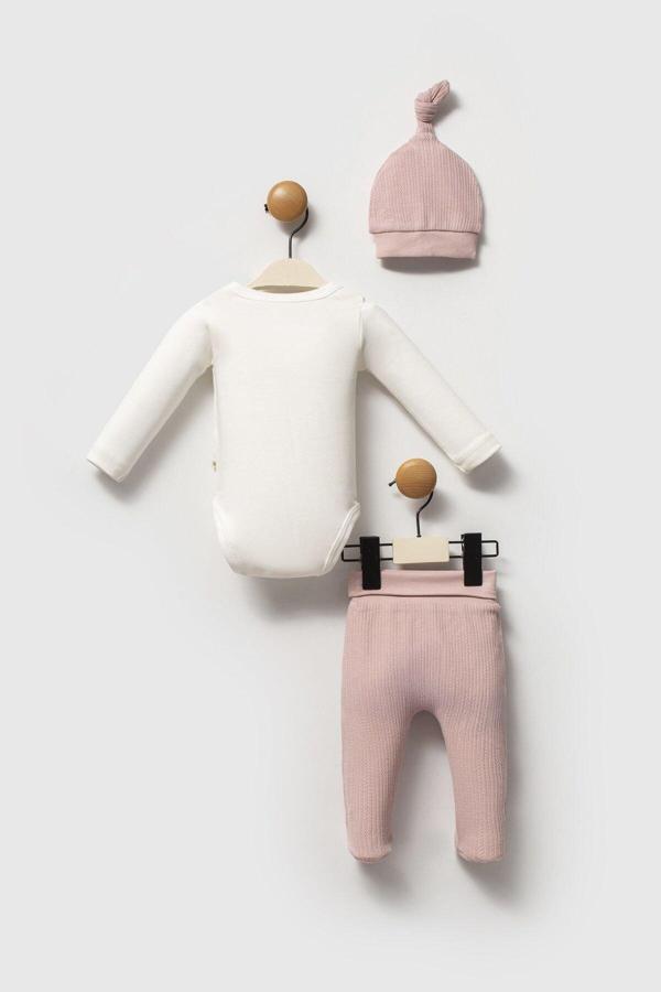 Moi Noi Şapkalı Badi Pantolon Takım MNB5345 Mürdüm - Image 1