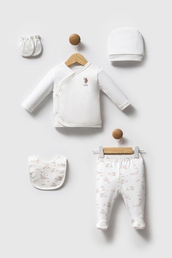 U.S. Polo Assn Hastane Çıkışı 5’li set USB2705 Beyaz - Image 1