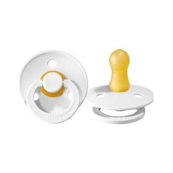 Bibs Colour Kauçuk Emzik 0-6 Ay White - Image 1