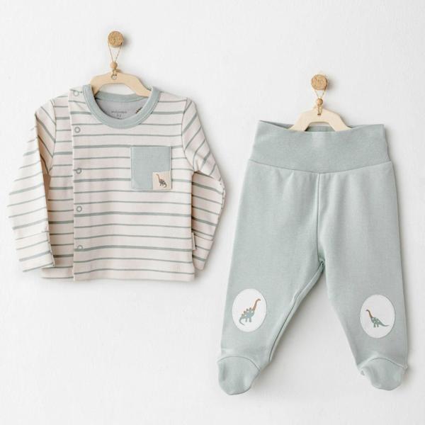 Andywawa AC26009 Mummy S Snuggle Saurus 2'li Zıbın Takım Green - Image 1