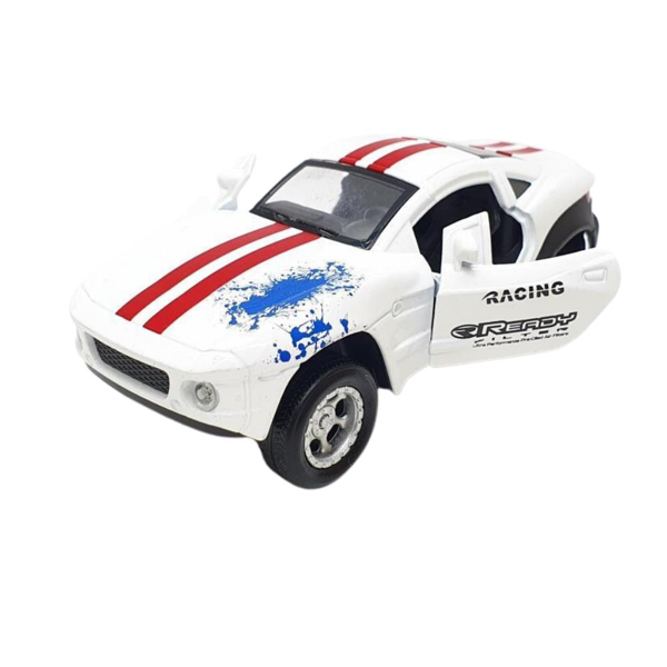 Mustang Çek Bırak Spor Araba - Işıklı Sesli Model - FY6148-12D-Beyaz - Image 1