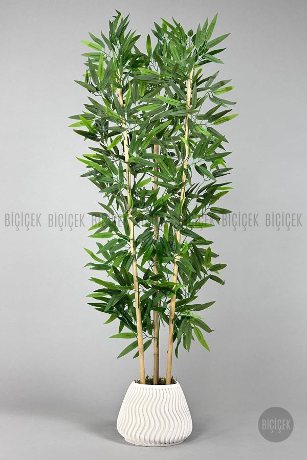 Biçiçek Yapay Bambu Ağacı 140Cm Yoğun Yapraklı 150555100 - Image 1