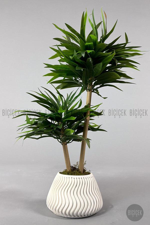 Biçiçek Yapay Bambu Ağacı 60Cm Yoğun Yapraklı - Image 1