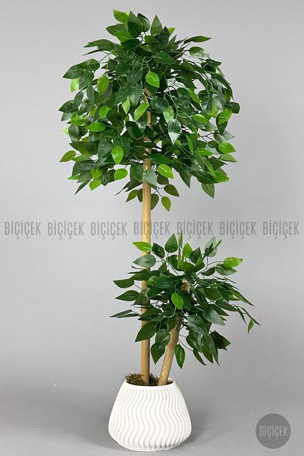 Biçiçek Yapay Benjamin Ağacı Bambu Gövdeli 125Cm - Image 1