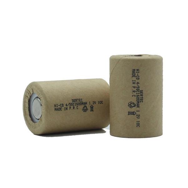 1.2V Ni-Cd  4/5 SC 1500 Mah Kağıt Şarjlı Pil 10C Başsız/Flat Head - Image 1