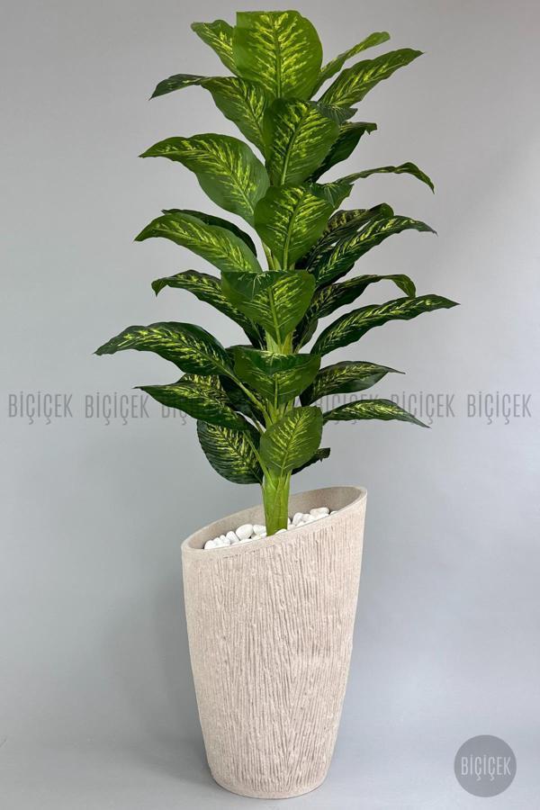 Biçiçek Yapay Difenbahya Ağacı 210 Cm Lux Dış Mekan Saksıda - Image 1