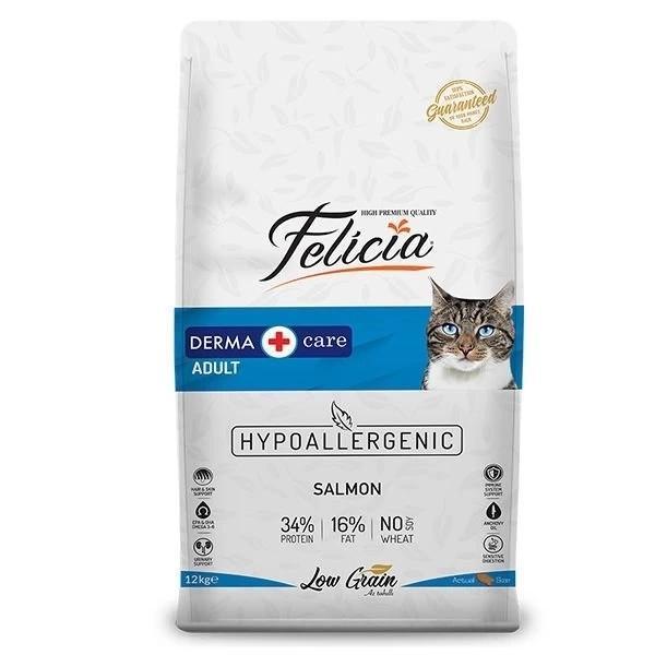 Felicia Düşük Tahıllı Hipoalerjenik Somonlu Yetişkin Kedi Maması 12 Kg - Image 1