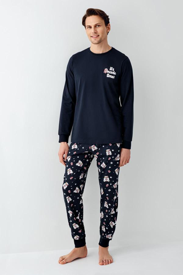 Roly Poly Erkek Aile It's Movie Time %100 Pamuk Uzun Kollu Pijama Takım - Image 1