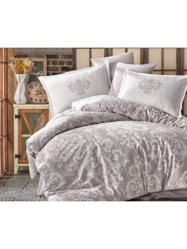 Clasy Ranforce %100 Pamuk Tek Kişilik Nevresim Takımı Sade V1 Bej - Image 1