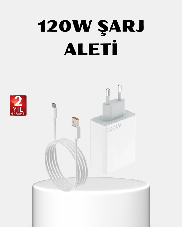 120W Type-C Hızlı Şarj Adaptörü – Akıllı Koruma ve Turbo Güç Desteği - Image 1