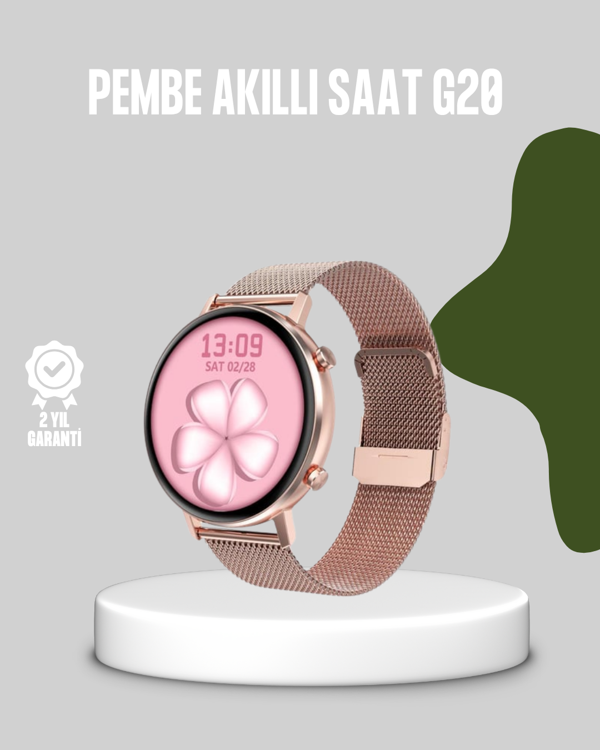 Akıllı Saat – Bluetooth 5.0, Suya Dayanıklı, Kablosuz Şarj - Image 1