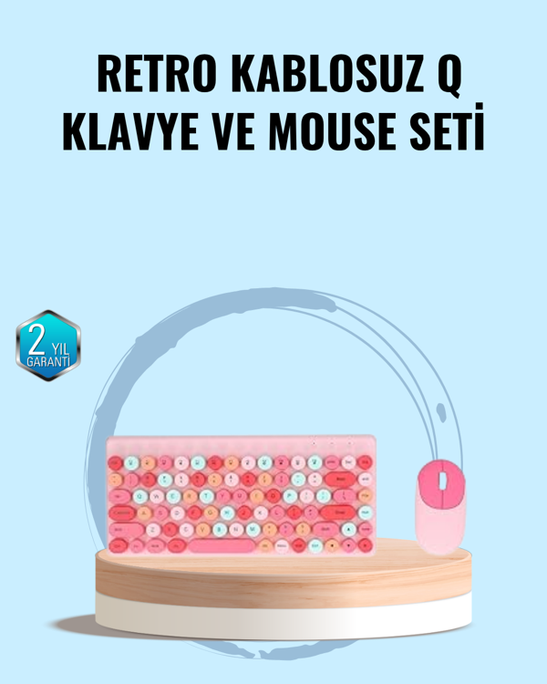 Bluetooth Klavye ve Mouse Kombinasyonu – USB Alıcılı, Kompakt, Uzun Ömürlü - Image 1