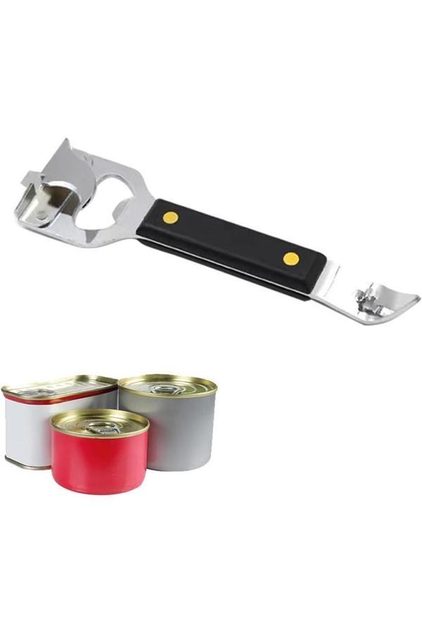Paslanmaz Çelik Çift Taraflı Manuel Konserve Şişe Açacağı Açacak - Image 1