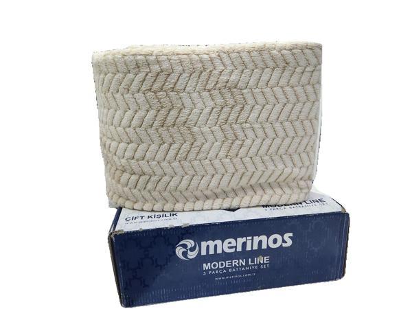 MODERNLİNE ÇİFT KİŞİLİK 3 PARÇA SENSE BATTANİYE SETİ VİZON MOCHA - Image 1