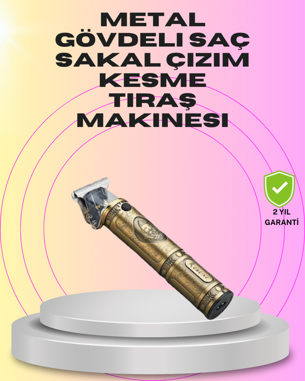 Güçlü Motorlu, 4 Kılavuz Taraklı Kompakt Saç Kesme Makinesi – Uzun Pil Ömürlü - Image 1